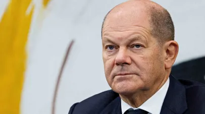 Federal Chancellor Olaf Scholz during the weekly cabinet meeting.