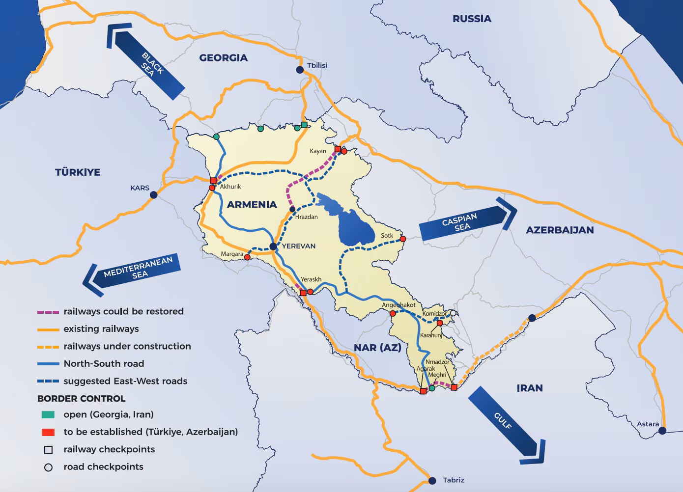 map of Armenia