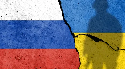 Russia Ukraine Flags