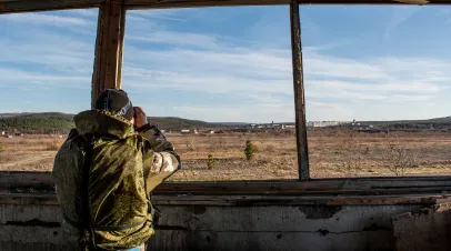 Man on the Russia/Ukraine Border