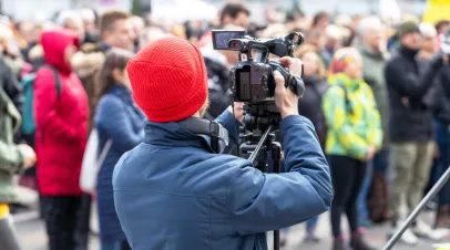 Journalist at Protest