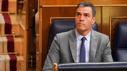 Madrid Spain; 05 10 2023: Pedro Sanchez Perez-Castejón Prime Minister of Spain and general secretary of Spanish socialist party during intervention in the Spanish congress of deputies