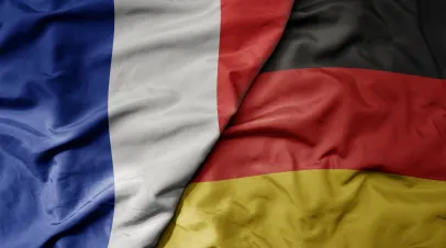 French and German flags next to each other 