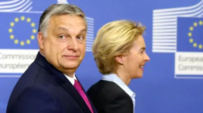 Viktor Orbán with Ursula von der Leyen