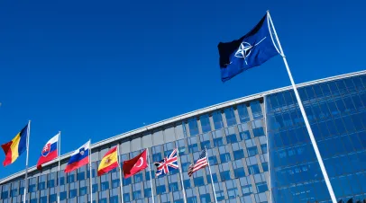 Southern European Flags and NATO flag