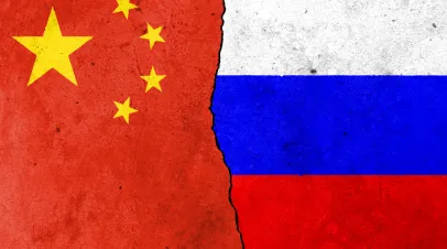 Flags: China, Russia