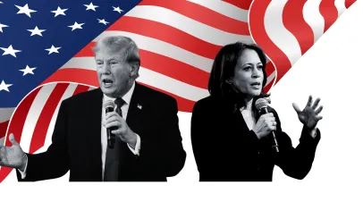 Donald Trump and Kamala Harris