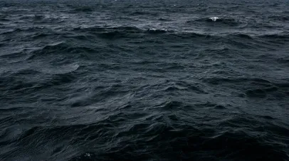 Dark grey ocean water