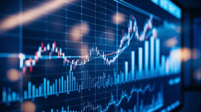 Trading investment charts. investment finance concept.