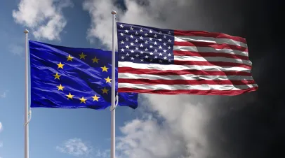US EU Flags