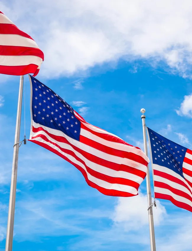 American flags American flags