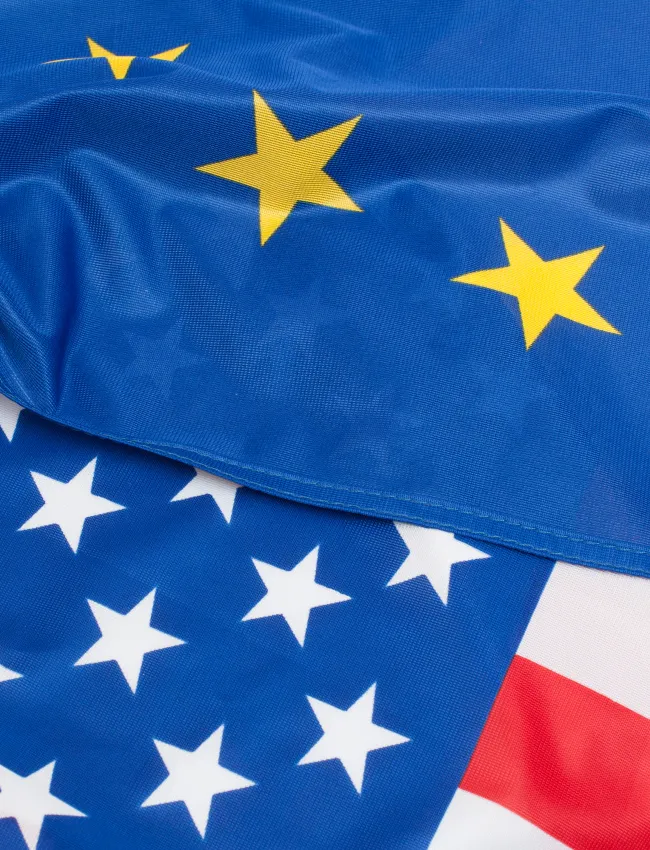 US and EU flags